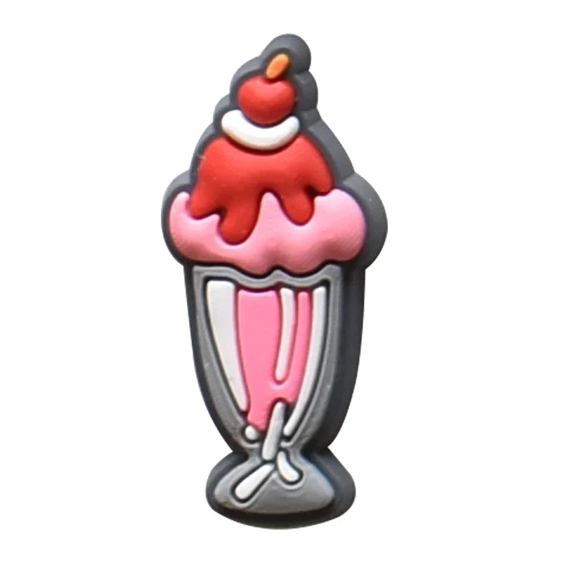 Real Kind Burger Fries Shoe Charms for Crocs Accessories Sandals Kids Clogs Pins Badges Men Jeans Women Decorations Buckle Shoes