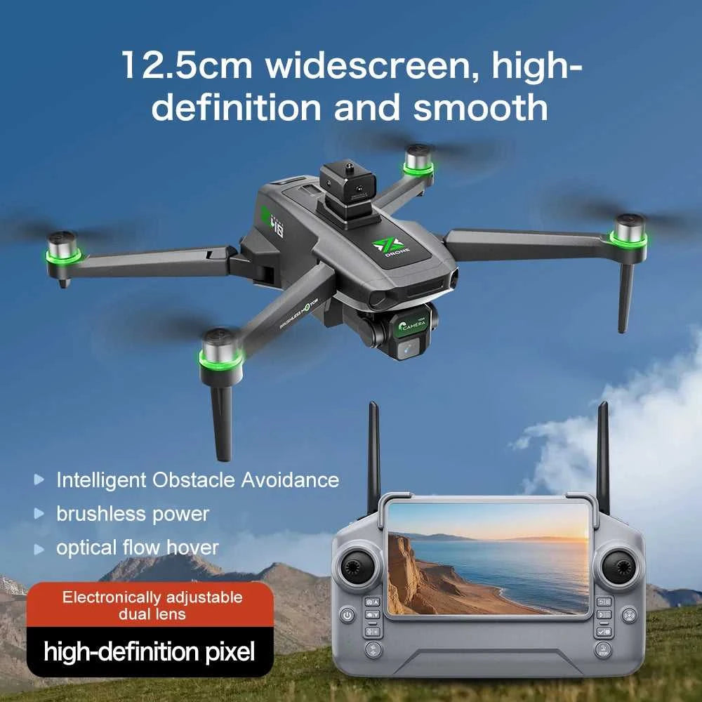 2026 Drones with a cameraoptical flow with 4.3-inch screen display brushless with airdrop drone dual lens WIFI aerial camera toy The jack market .AU The jack market .AU Drones $ 57 14:200006159#screw