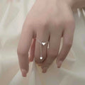 XIYANIKE Silver Color Unique Design Love Heart Hanging Chain Ring Elegant Charm Index Finger Gift For Women Adjustable The jack market .AU The jack market .AU Jewellery & Chains $ 50 200000783:29#VRS3474