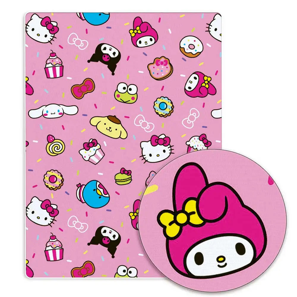 Hello Kitty 140x50CM Cartoon Polyester cotton fabric Patchwork Tissue Kid Home Textile Sewing Doll Dress Curtain cotton Fabric