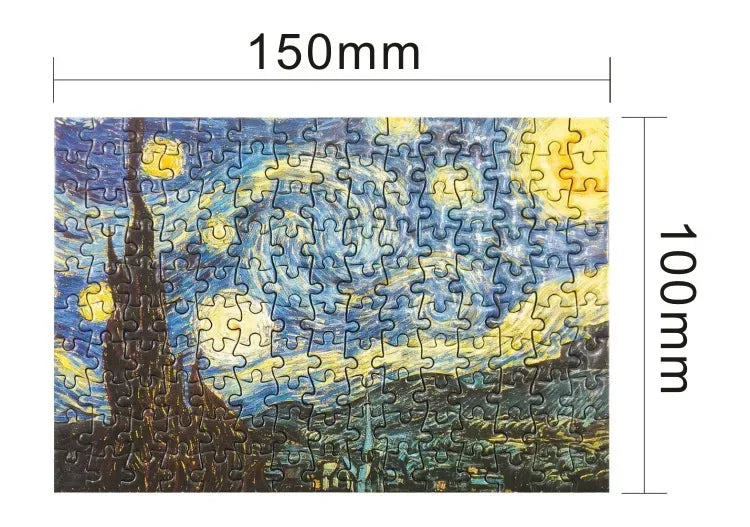 Fun 150 Piece Mini Jigsaw Puzzle Game Educational Paper Puzzles for Kids and Adults in a Convenient Tube