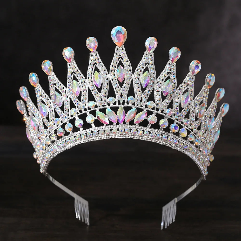 Miss Universe Angola Crown Tiara with Comb – Stunning Bridal Headdress for Pageants & Weddings