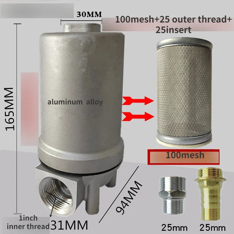 Vehicle fuel pump diesel dispenser transparent impurity filter assembly oil refueling machine filtration accessories