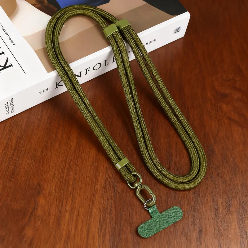 Universal Phone Lanyard - Adjustable Crossbody Neck Strap with Anti-Drop Clip & Portable Wrist Strap