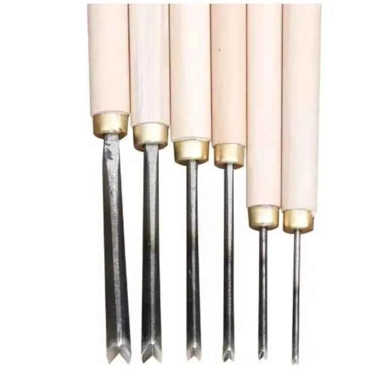 WoodCraft Pro V-Type Triangle Chisel Set – Precision Wood Carving Knives for Exquisite Detailing