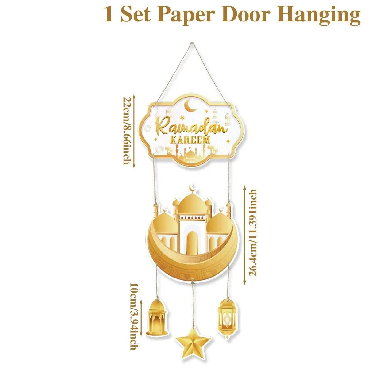 Eid Mubarak Door Hanging Flag Kareem Ramadan Decor for Home 2025 Ramadan Mubarak Islamic Muslim Party Decor Happy Eid Al Adha The jack market .AU The jack market .AU Home $ 20 14:202418806#paper door hanging 3