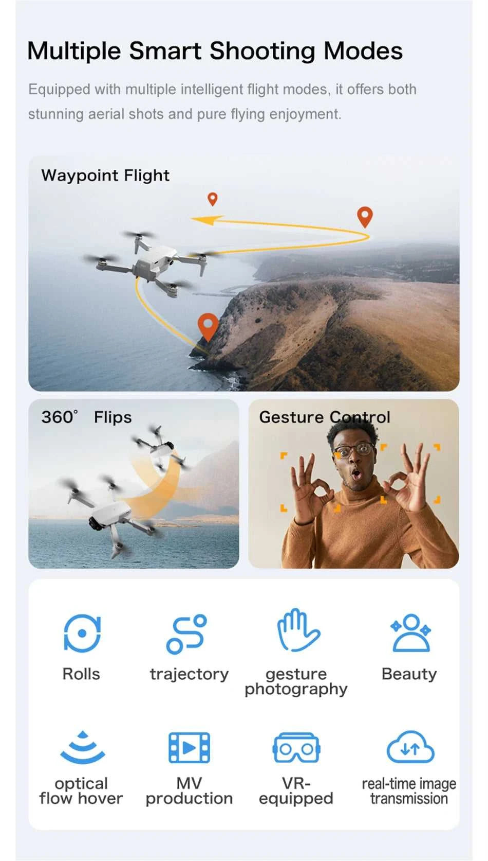 Aeri100 Drone with VR Optical Flow Positioning Brushless Motor HD Aerial Photography Dual Camera Remote Control Aircraft child The jack market .AU The jack market .AU Drones $ 106 14:29#Gray-4K-1B;200000828:201589807#For Xiaomi