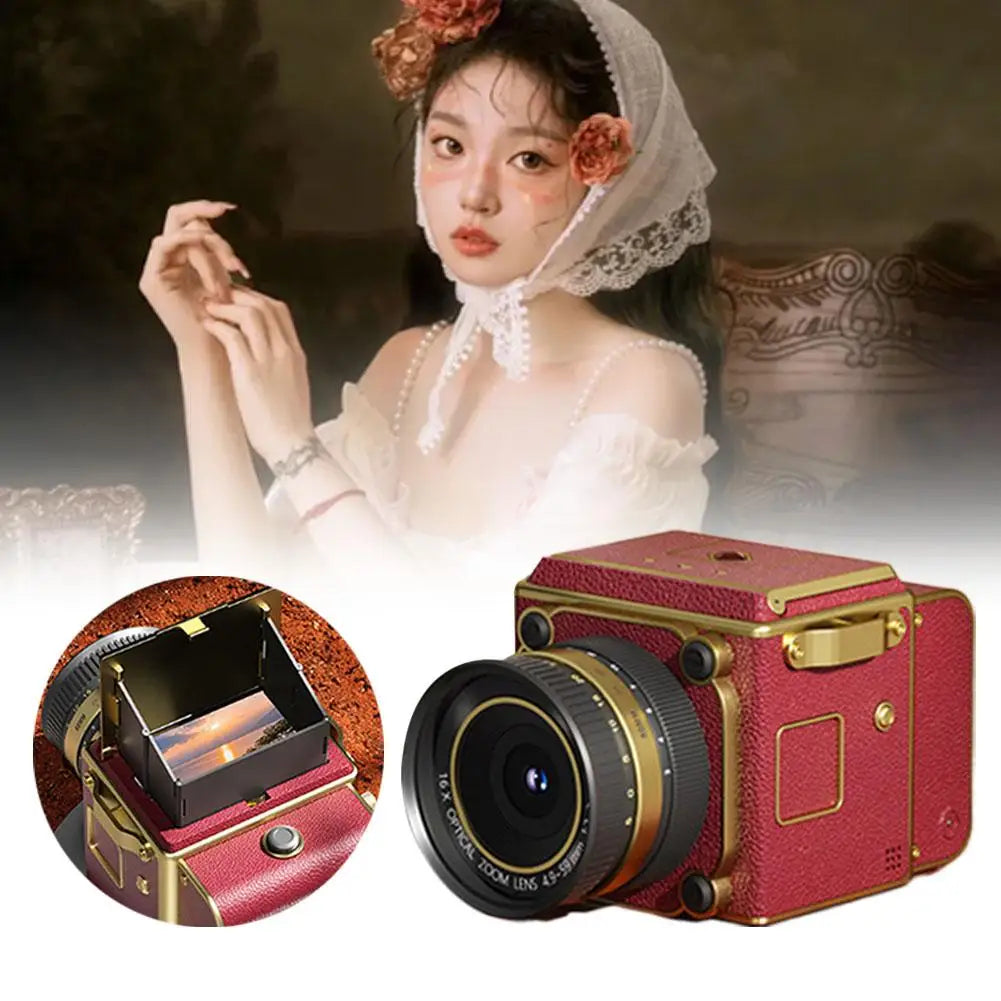 Portable Mini Camera Travel Photography Retro CCD Digital Camera Student Graduation Photo Zoom High-definition Digital Camera