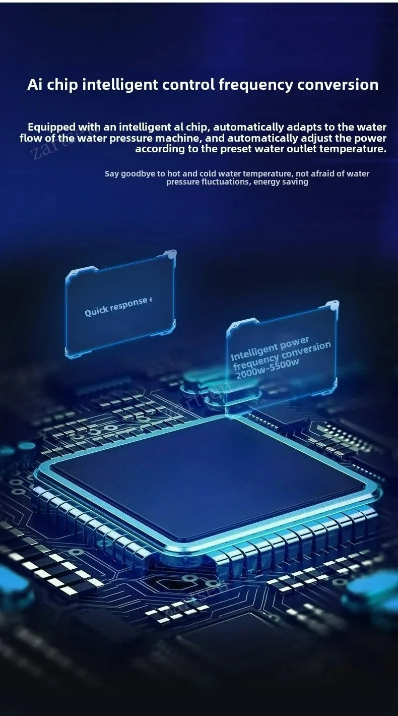 Instant Water Heater 220V 3000W-5500W Portable Electric Heaters for Bathroom Hot Water Shower and Home Kitchen Heating