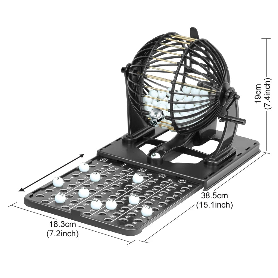 Bingo Lottery Machine Cage Lottery for Bingo Game Set Adult Family Large Party Entertainment Tabletop Board Game Sweepstakes