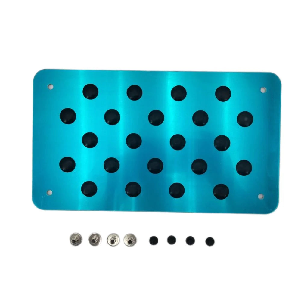 Aluminum alloy Car Non-slip Plate Carpet pedal Floor Mat Environmental Rubber Car Accessories Styling