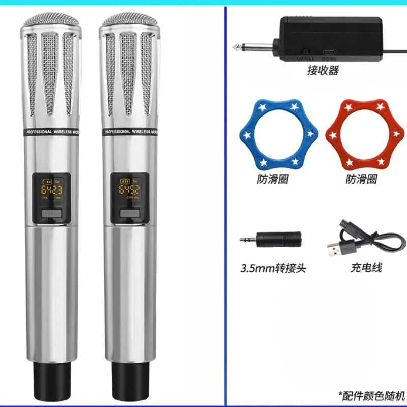 Wireless microphone professional Handheld Karaoke VHF Mic indoor outdoor for Audio Processing and Stage Speakers speech The jack market .AU The jack market .AU Accessories Electronics $ 108 14:350853#Black 1 to 2