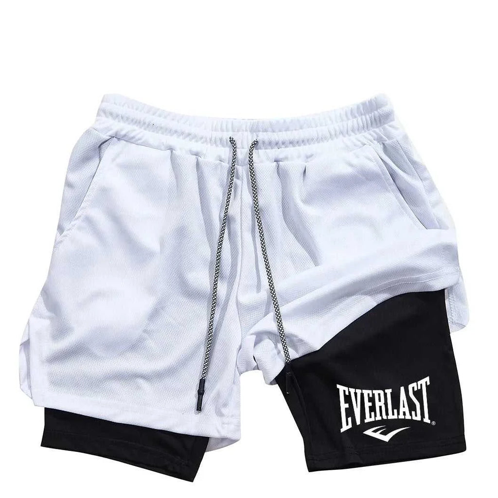 EVERLAST Men's Fashion Brand Shorts Summer Comfortable Quick Drying Sportswear Gym Jogging Training Men's Fitness 2 in 1 Shorts The jack market .AU The jack market .AU Men Fashion $ 35 14:29;5:361386