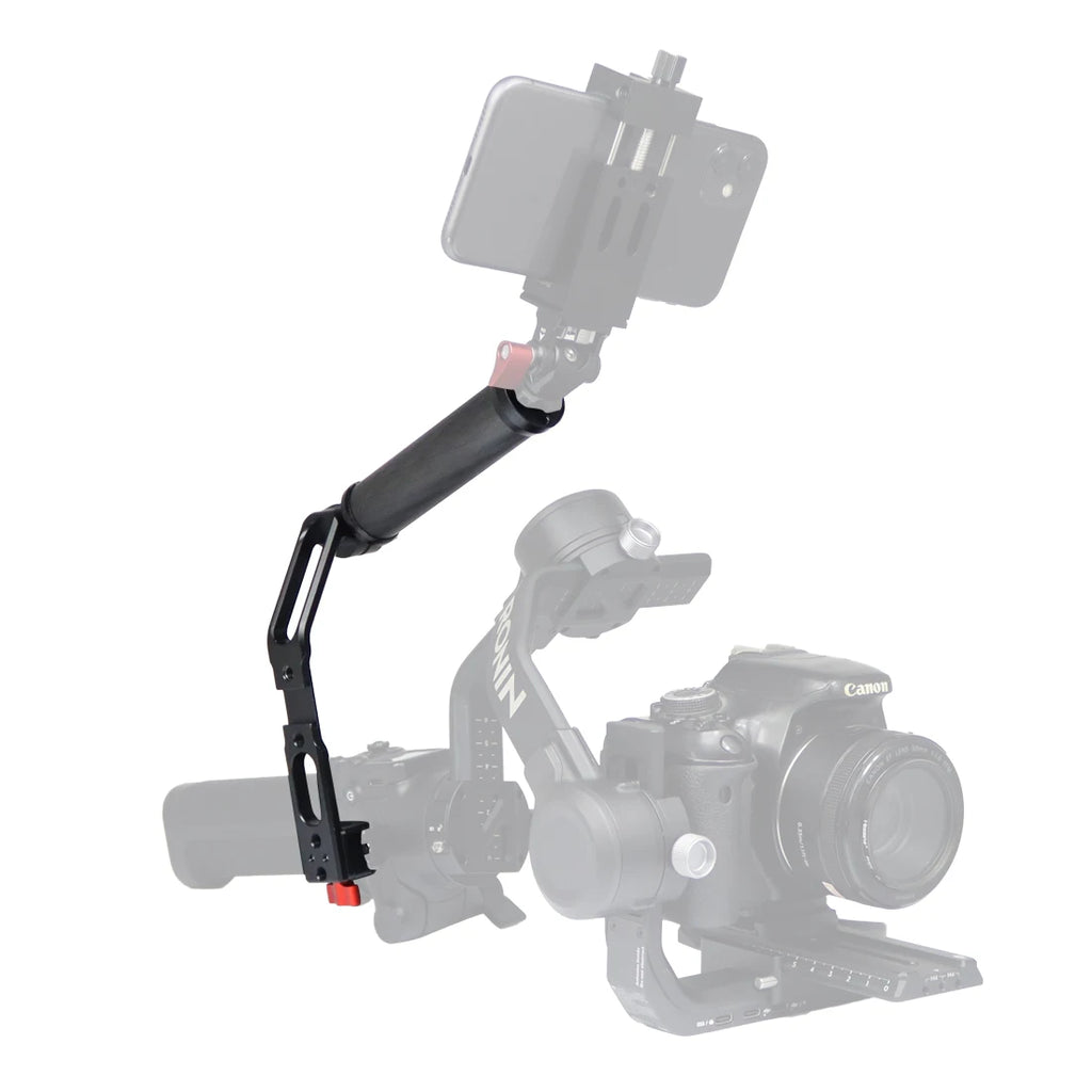Carbon Fiber L Bracket Handle Grip Foldable Cold Shoe Mount Clamp for DJI Ronin RS3 RS4 Mini RS2 RSC2 Handheld Gimbal Stabilizer