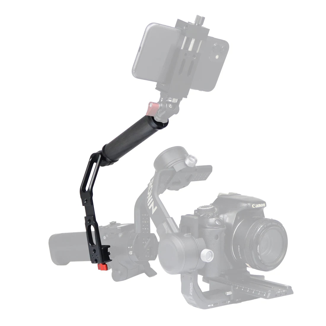 Carbon Fiber L Bracket Handle Grip Foldable Cold Shoe Mount Clamp for DJI Ronin RS3 RS4 Mini RS2 RSC2 Handheld Gimbal Stabilizer