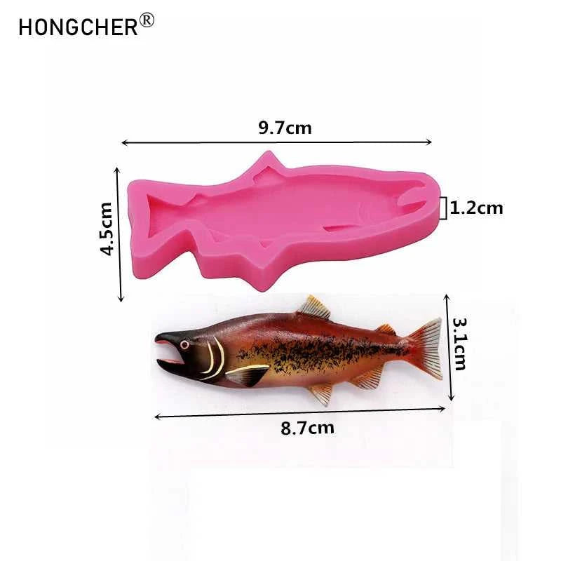 Silicone Fish Mold - Food Safe Chocolate Candy Fondant Ice Mold Flexible Soap Candle Wax Resin Polymer Clay Mold,Fish Mold The jack market .AU The jack market .AU Fishing Gear $ 20 14:200006153#Pink