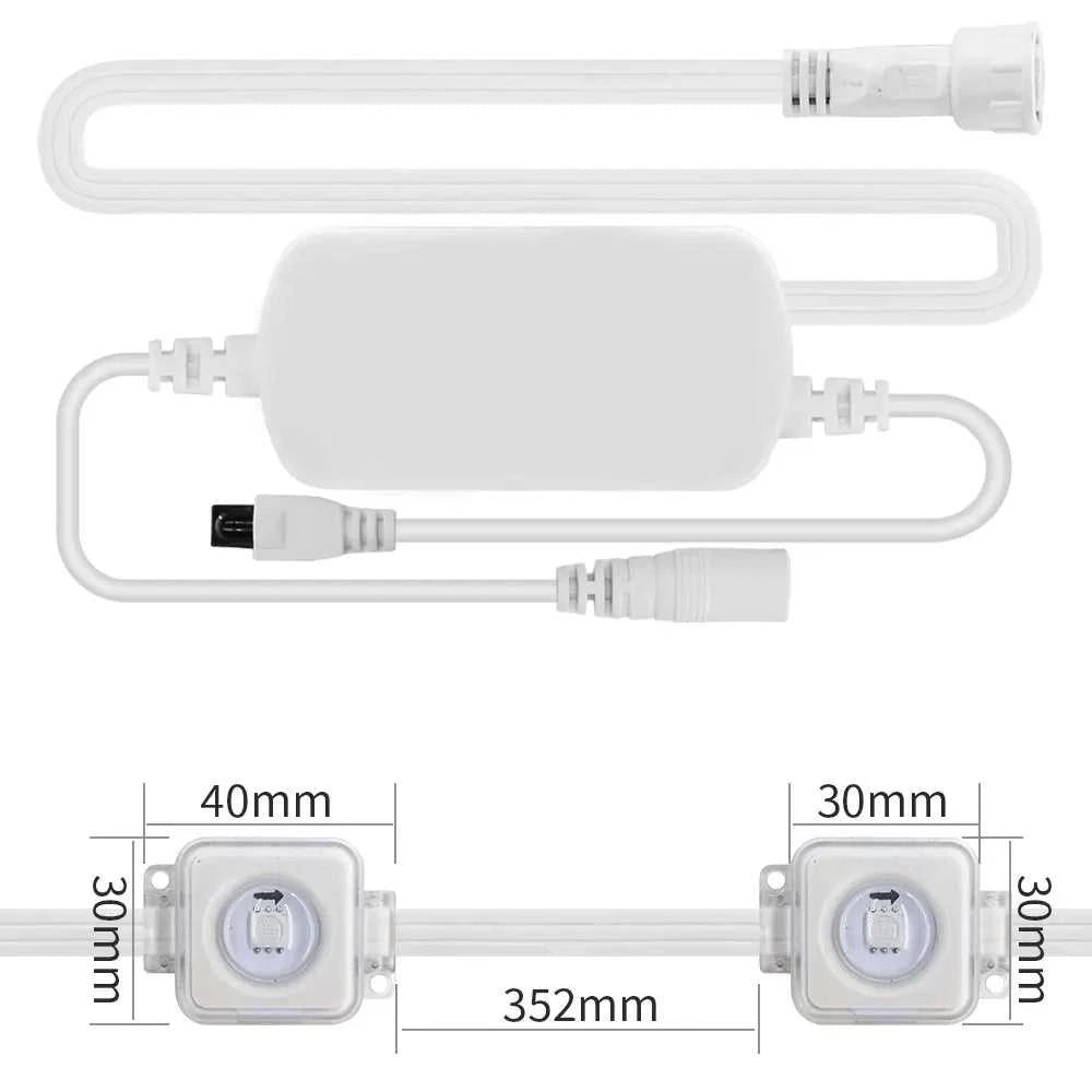 5054 16703IC(WS2811 WS2812B) Outdoor Eaves LED Light String Kit 2.4G BEL+WIFI Controller Work With Alexa Google Home Assistant The jack market .AU The jack market .AU Home $ 224 136:9131281595#Eaves LED Light;14:233220333#UK Plug;380:42061083#45m