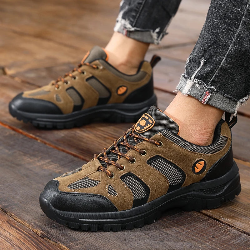 Men's Outdoor Hiking Shoes Anti-Slip Wear-Resistant Breathable Durable Camping Sneakers Comfortable Casual Sneakers