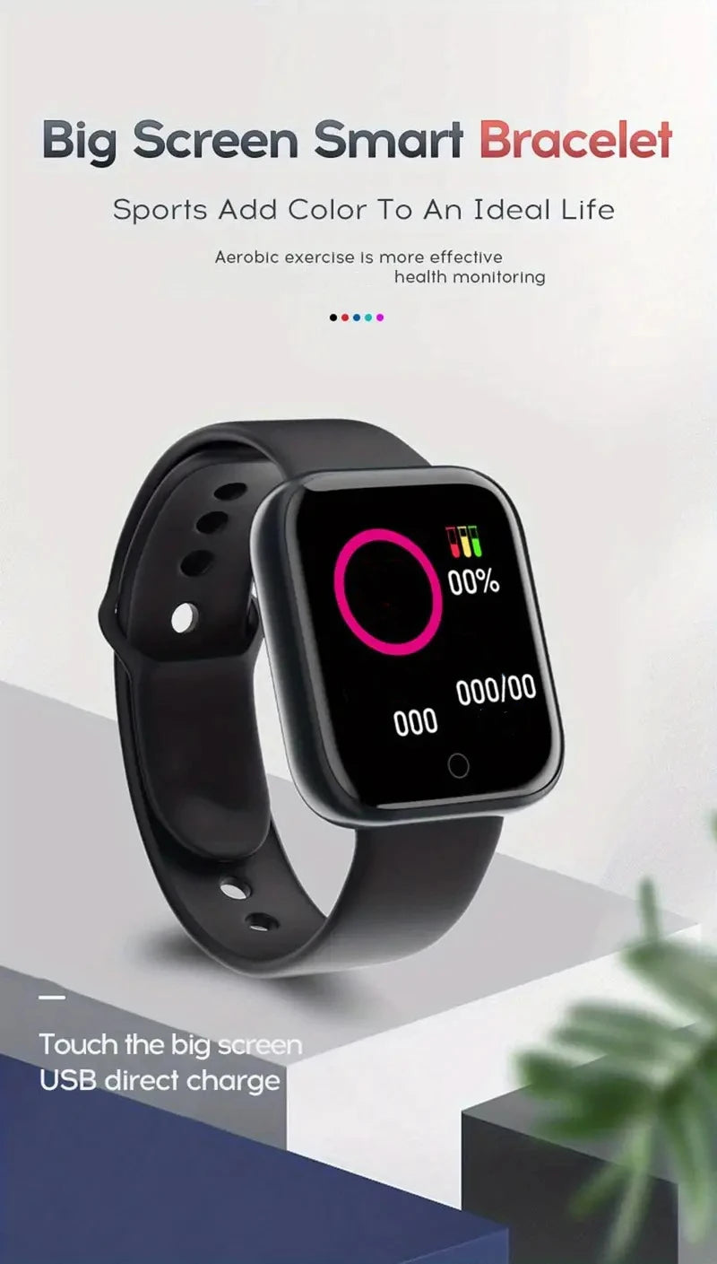 Multifunctional Smart Watch D13 for Men & Women - Bluetooth Fitness Tracker, Music Player, Sleep Monitor & Sports Bracelet