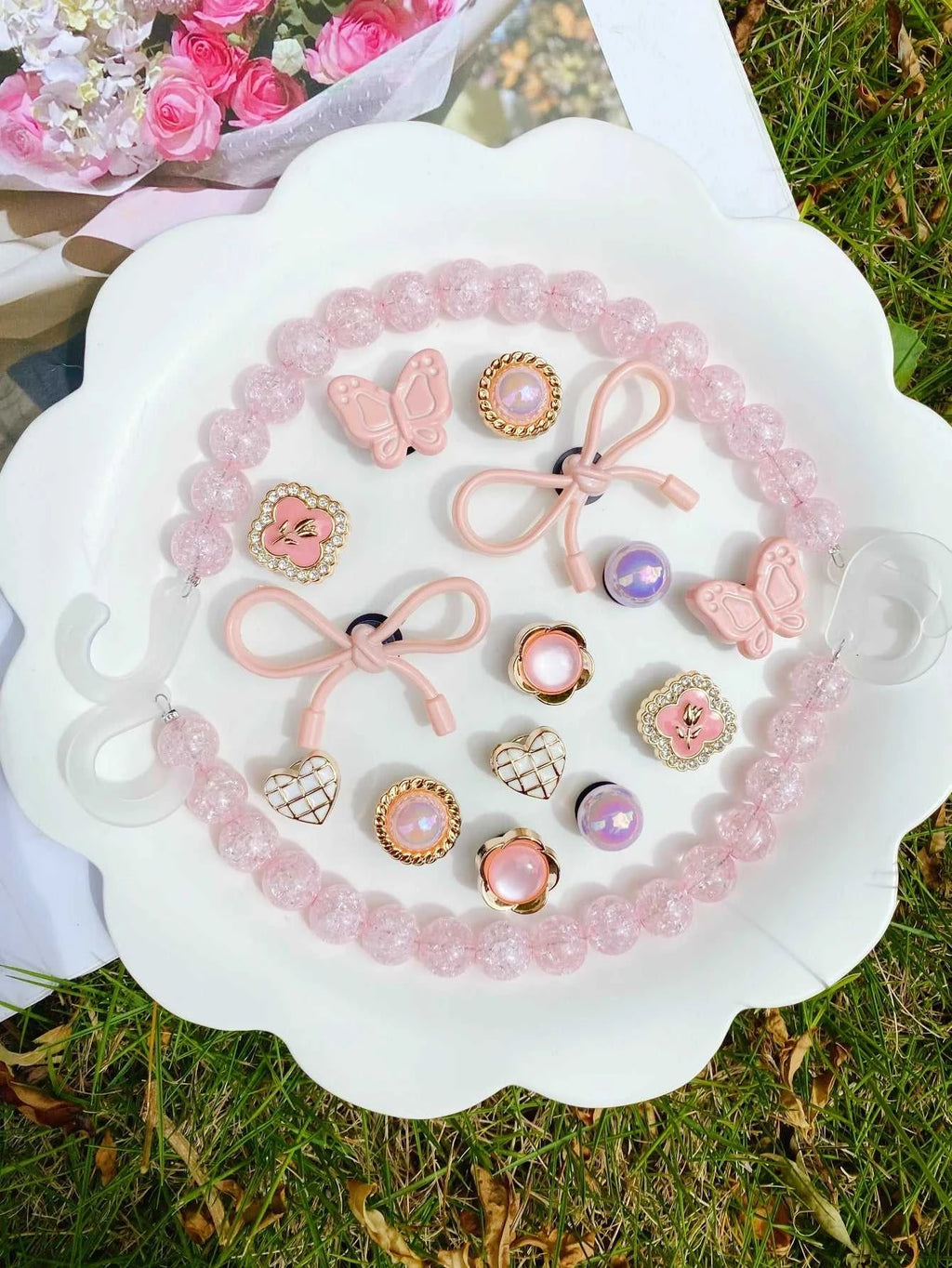 16 pink (bow, little butterfly, flower, heart, broken bead chain) accessories - easy-to-install detachable DIY decorations for c The jack market .AU The jack market .AU Step Up Your Style: Trendy Shoes for Every Occasion! $ 51 14:1052#fsszz