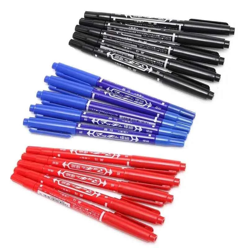 10/5pcs Dual-Tip Tattoo Skin Markers Pen Ink Waterproof Marker Pen Tattoo Supply for Permanent Makeup Life Office Supplies