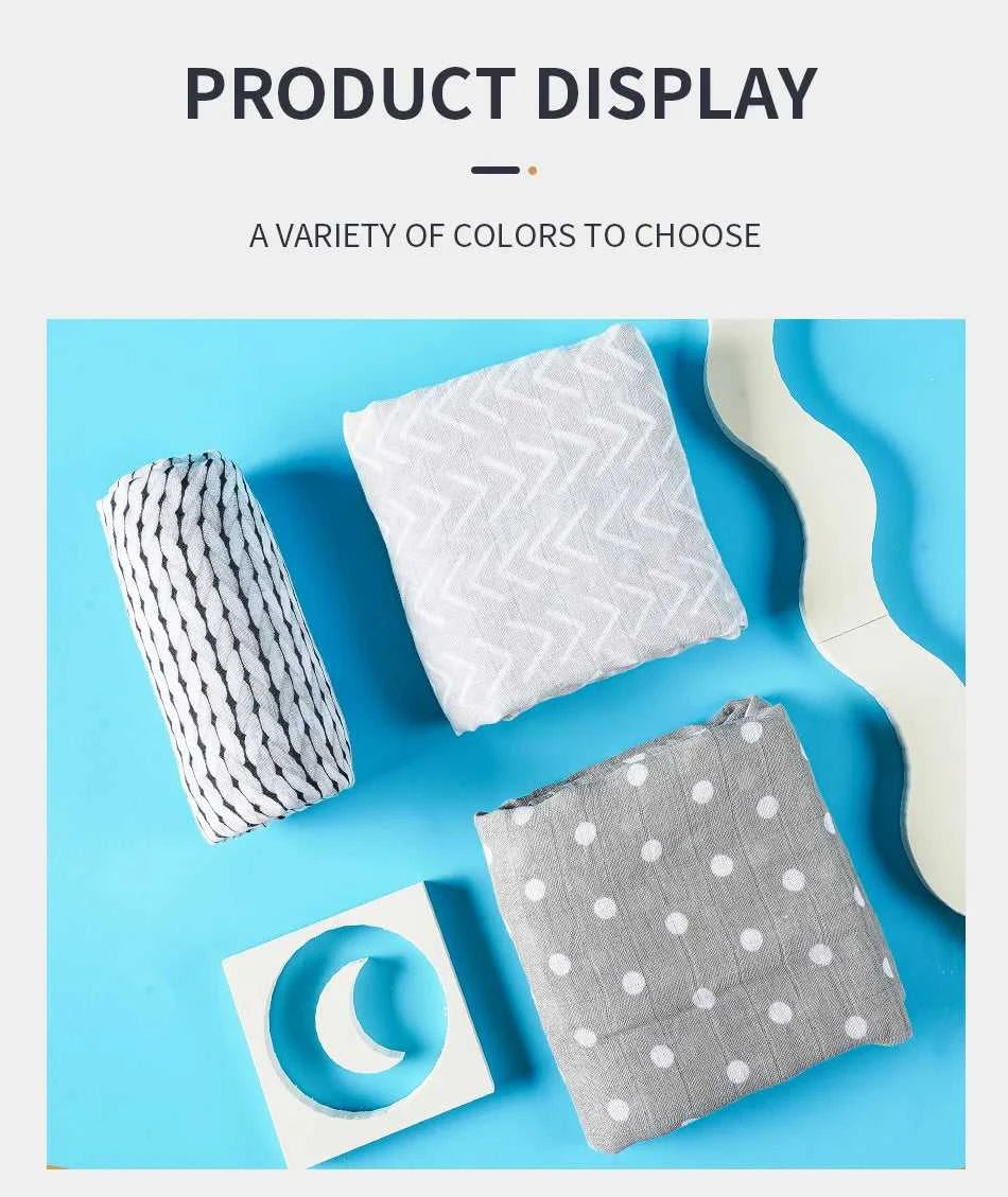 Baby 100% Cotton Muslin Swaddle Blanket Newborn Bath Towel Multi Designs Functions Baby Wrap Infant Quilt The jack market .AU The jack market .AU Mum & Kids: Essential Products for Every Family $ 28 14:1254#21;5:56964930#120x110cm