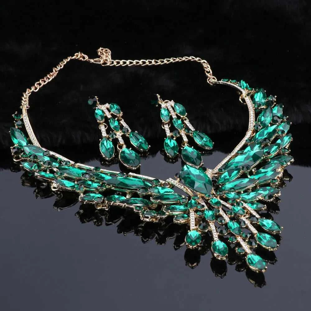 Crystal Bridal Jewelry Sets Wedding Party Costume Accessory Indian Necklace Earrings Set for Bride GorgeousJewellery Sets Women The jack market .AU The jack market .AU Jewellery & Chains $ 74 200001033:200003757#purple