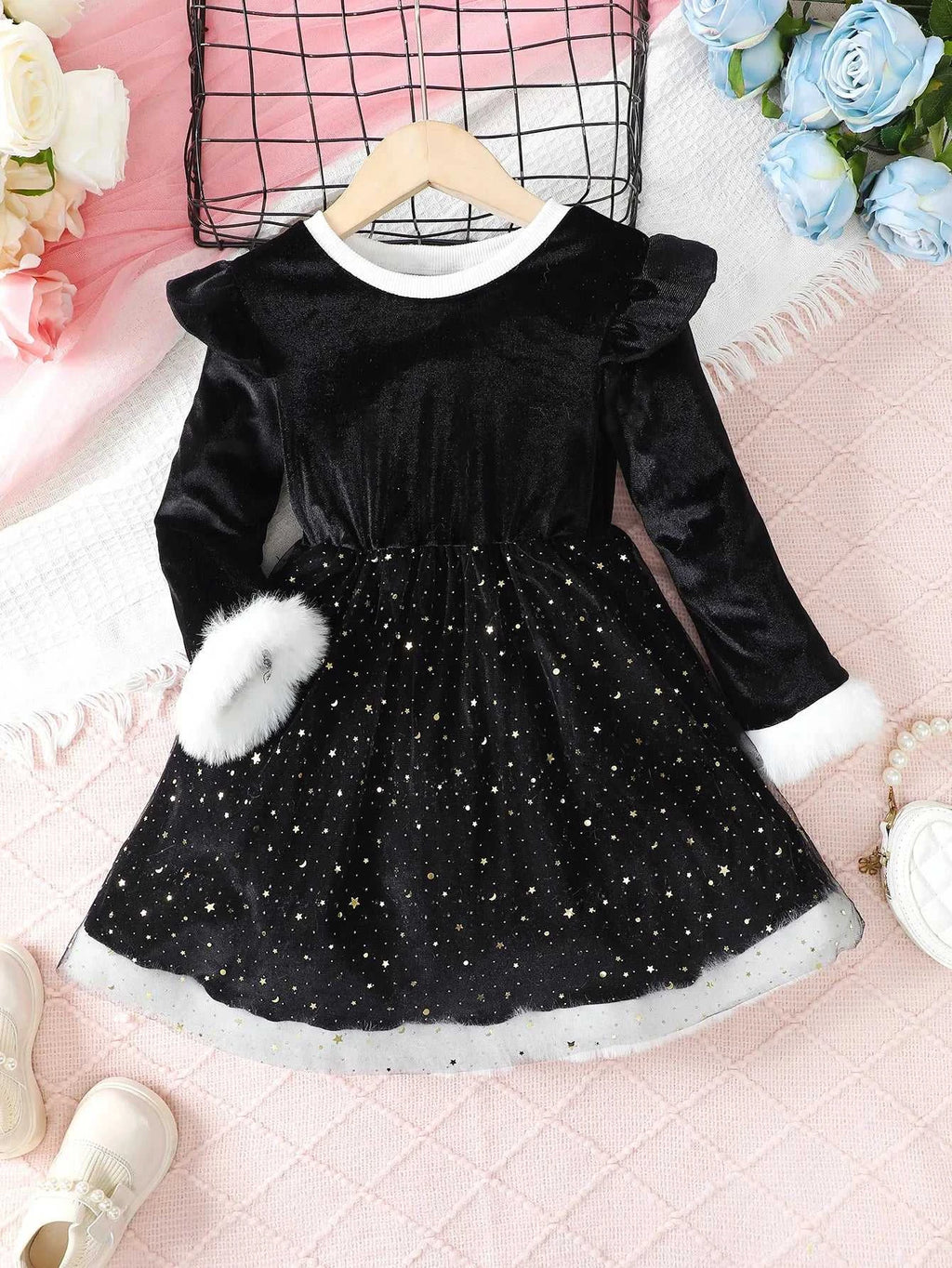 Christmas Dress for Kids Girls 4-7 Years Star Print Long Sleeves Dresses New Year Party Clothing Winter Daily Casual Wear 4Color The jack market .AU The jack market .AU Mum & Kids: Essential Products for Every Family $ 31 14:1254#SHM332-1;200000463:200004187#4Y