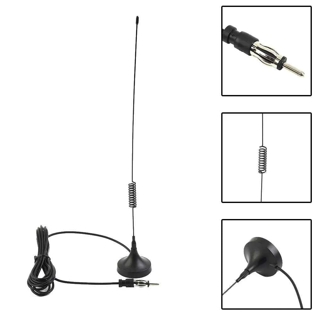 Auto Stereo Radio FMAM Signal Aerial, Car Signal Booster Antenna, Dual Band 144/430Mhz, 31cm Antenna Length, Easy Installation
