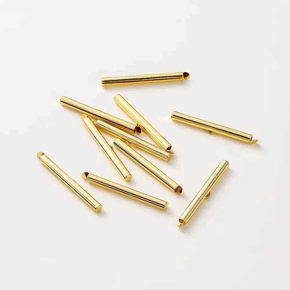 10PCS 14/18K Gold Brass Side Crimp End Tube Slide Clasps Bracelet Earring Buckles Connectors DIY Jewelry Making Findings The jack market .AU The jack market .AU Jewellery & Chains $ 48 14:29#14K;5:100014065#30x4mm
