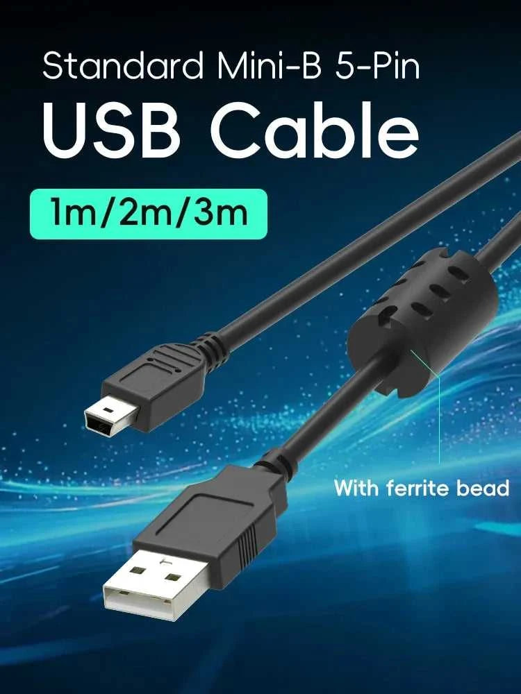 1m/2m/3m Mini-B 5Pin USB Cable Fast Charging & Data Sync Cord for PSP1000/2000/3000 NDSi PS3 Wii U Pro Controller The jack market .AU The jack market .AU Accessories Electronics $ 48 14:193#1M
