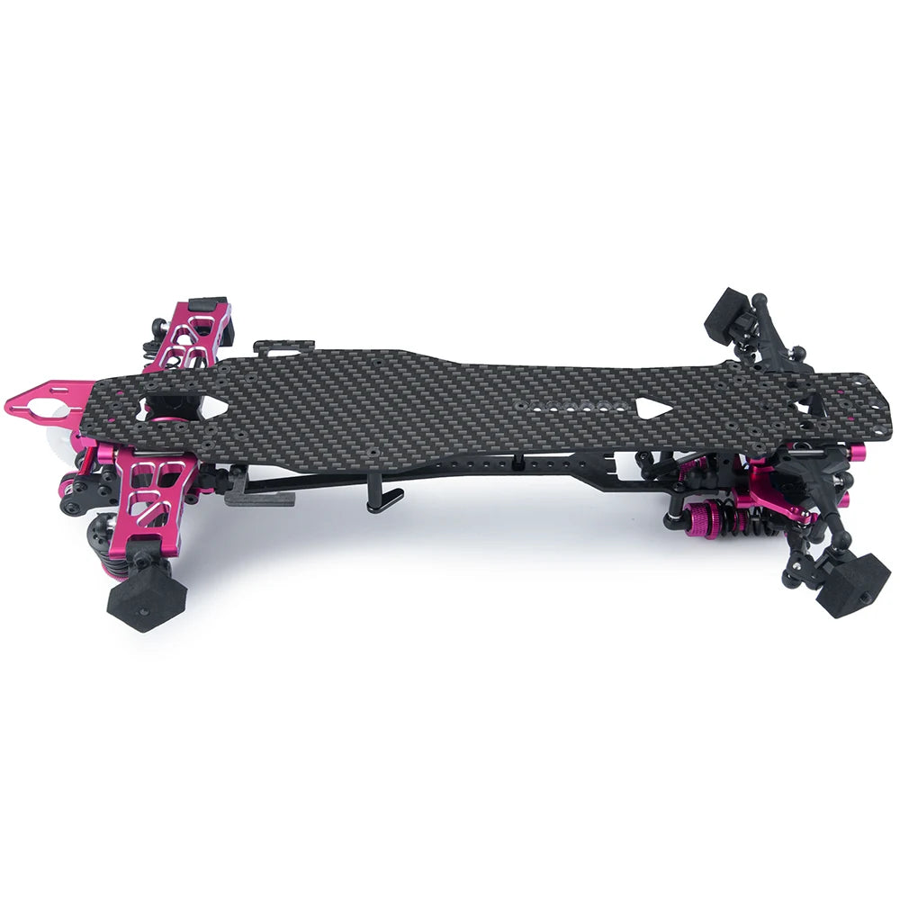 AXSPEED Alloy & Carbon Fiber Sakura D5S Frame Chassis Kit Remodel Belt Drive Upper Deck Adjustable Height for 1/10 RWD Drift Car