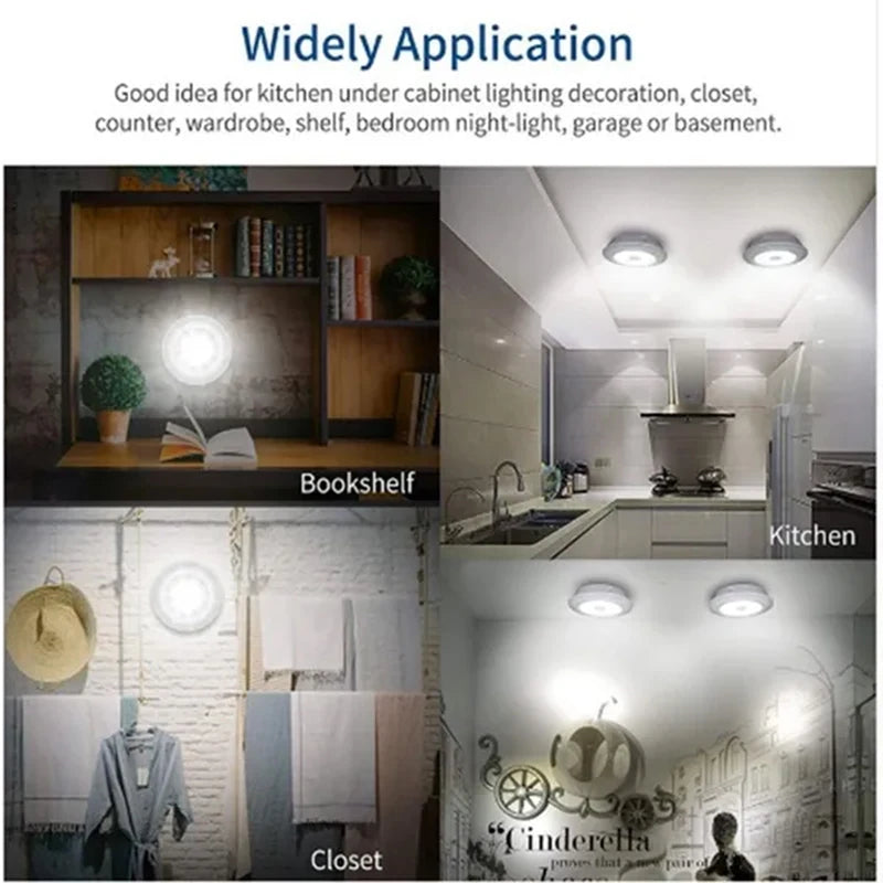 Dimmable LED Under Cabinet Light with Remote Control Battery Operated LED Closets Lights Wardrobe Bathroom lighting Night Light - Jack market 1988Jack Market 1988