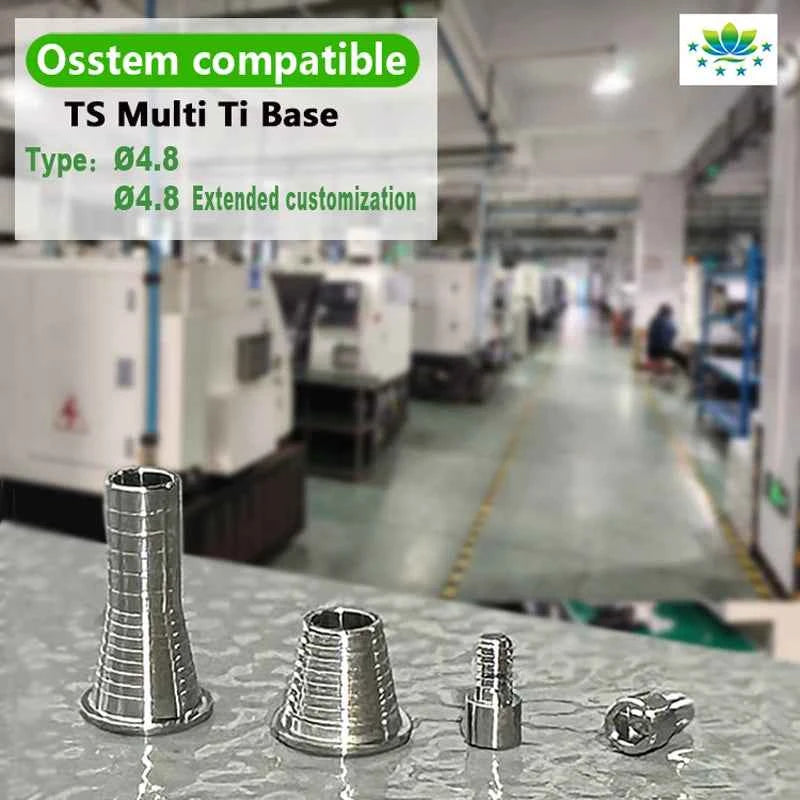 Osstem Multi-Unit Titanium Base Abutment CAD/CAM Grade 5 Ti-Base High Precision Implant Restoration for Dental Clinics & Labs