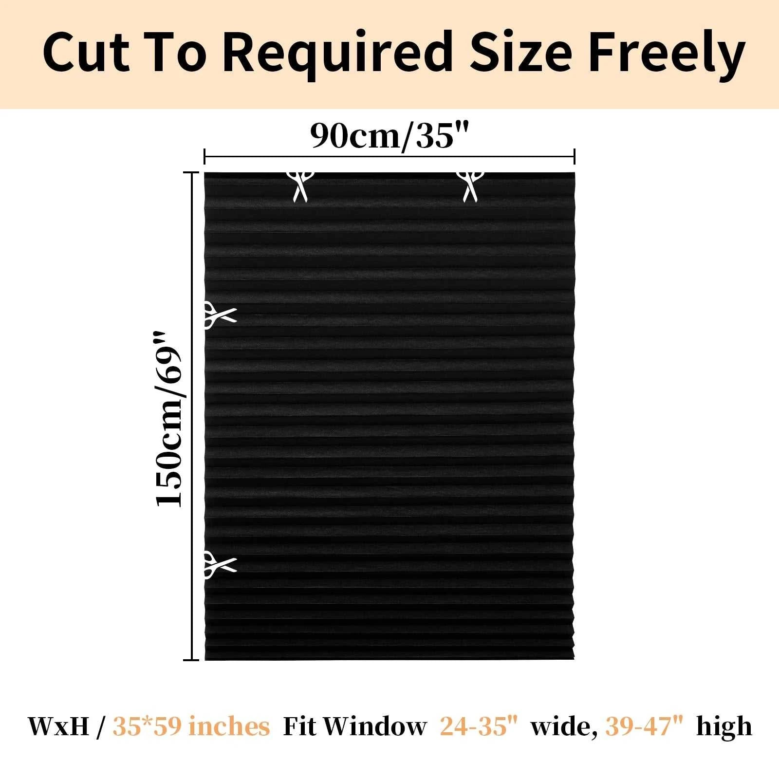 1Pc Shades Self-adhesive Half/Full Windows Nonwoven Folding Curtain Bathroom Balcony Living Room Balcony Curtains Pleated Blinds The jack market .AU The jack market .AU Home $ 51 14:365458#60X150CM Full