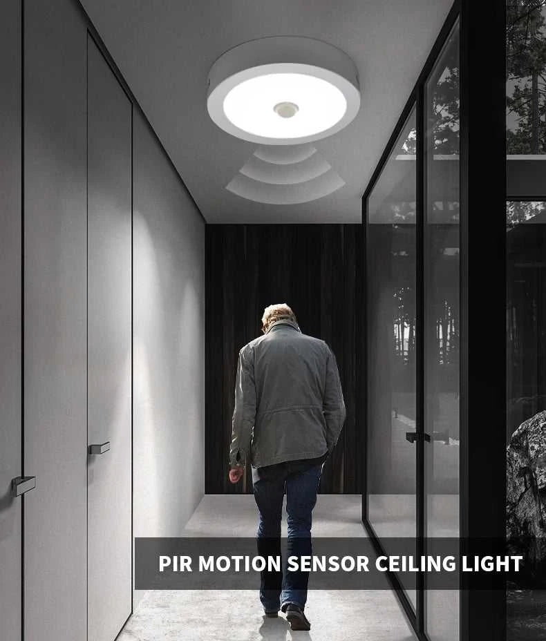 LED Panel Light With PIR Motion Sensor Ceiling Mounted 6W 12W 18W AC 85-265V Corridor Lamp Indoor Lighting lampara techo The jack market .AU The jack market .AU Home $ 55 136:173#6W White