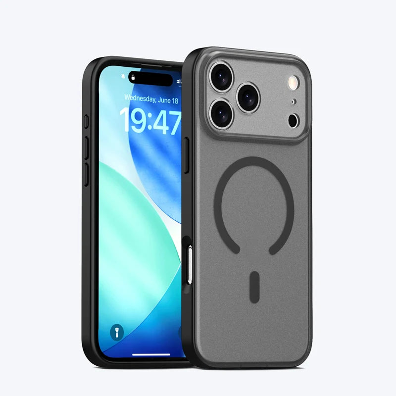 Frosted Translucent MagSafe Matte Case for iPhone 17 | Sleek Design & Wireless Charging