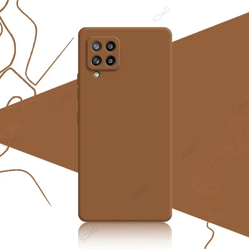 Samsung Luxury Soft Square Liquid Silicone Case - Ultimate Protection for Galaxy A22 4G & A42 5G