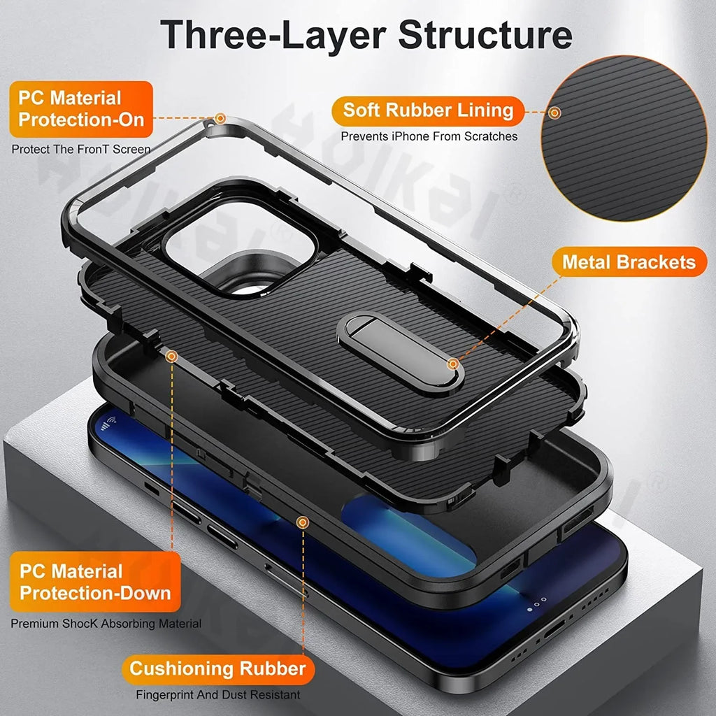 Ultimate Protection Silicone Case for iPhone 17 Pro Max | Heavy-Duty Shock Absorption, Full Body Defense