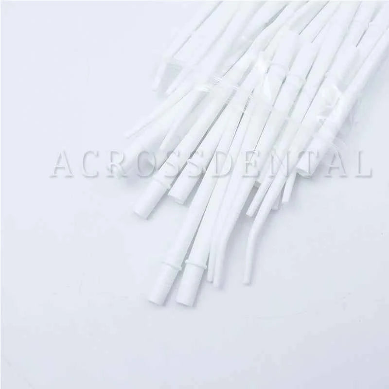 25 Pcs Autoclavable Curved Dental Aspiration Tips - Premium Suction Tubes for Efficient Clinic Evacuation