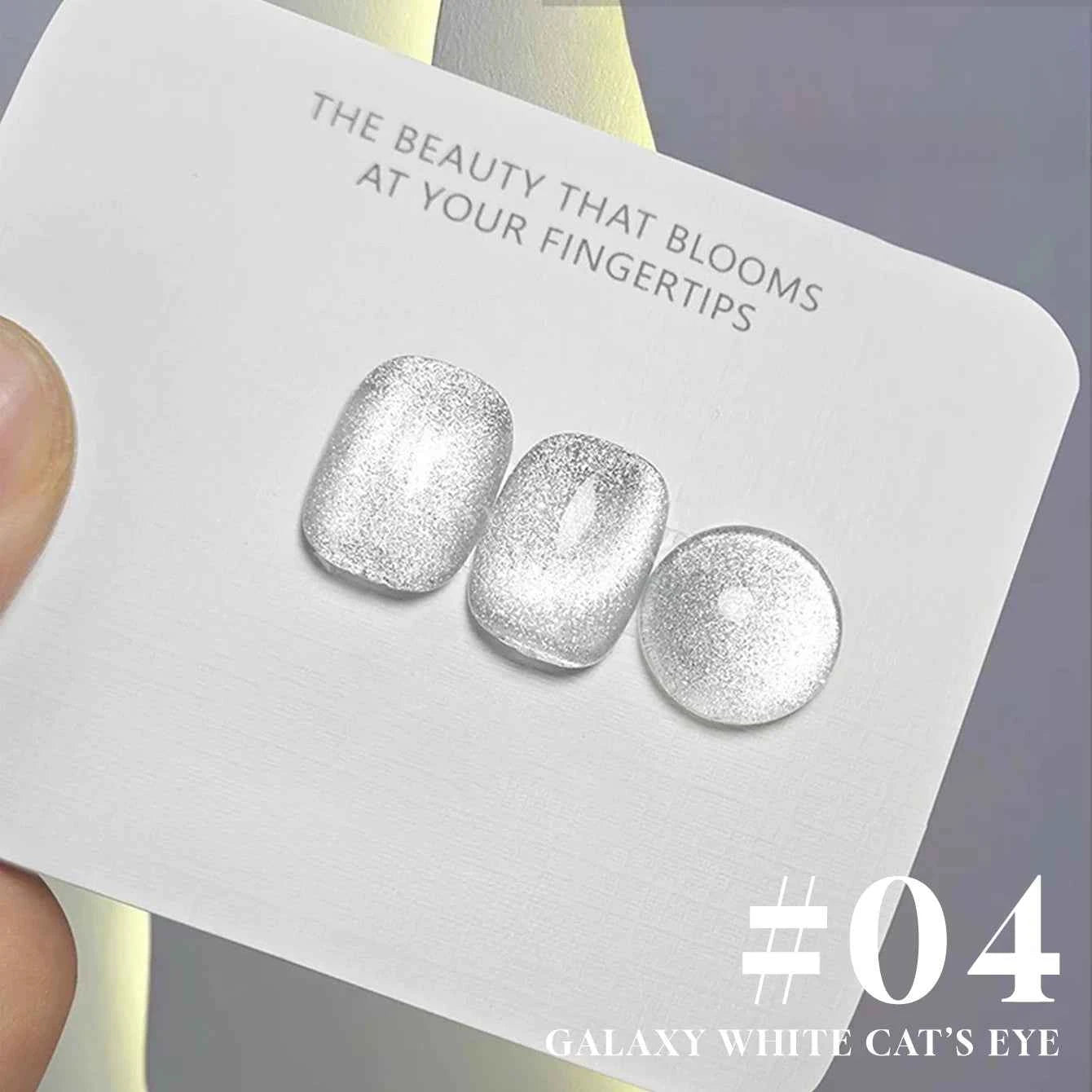 10ML 1-8pcs 2026 New Style Clear Universal White Glass Beads Cat Eye Magnet Gel Nail Polish Suitable For Toe Nails White Nails