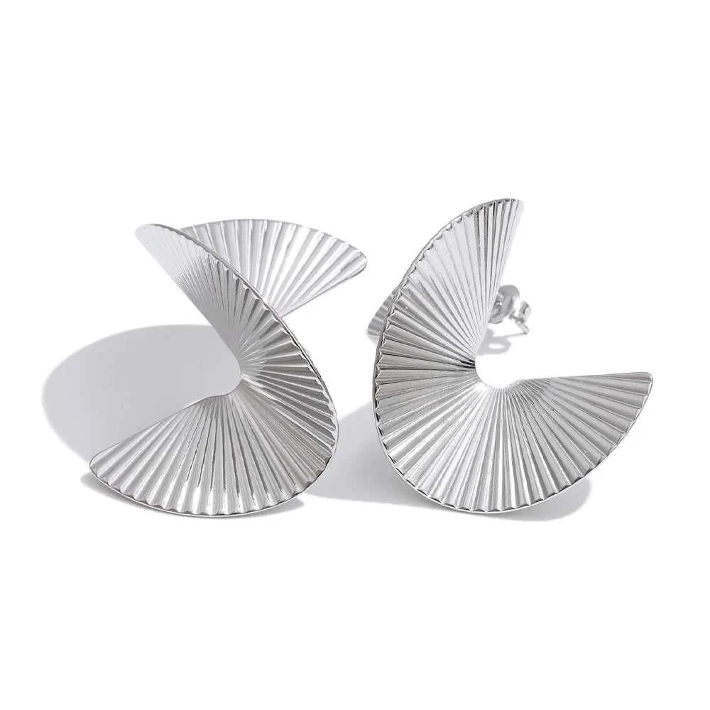 Yhpup Statement Stainless Steel Metal Twist Gold Color Geometric Stud Earrings Fashion Temperament Waterproof Jewelry Wholesale The jack market .AU The jack market .AU Jewellery & Chains $ 52 200001034:361181#YH3093A Steel