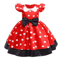 Polka Dot Bow Sequin Princess Dress for Girls - Fly Sleeve Costume for Christmas & Halloween Fun