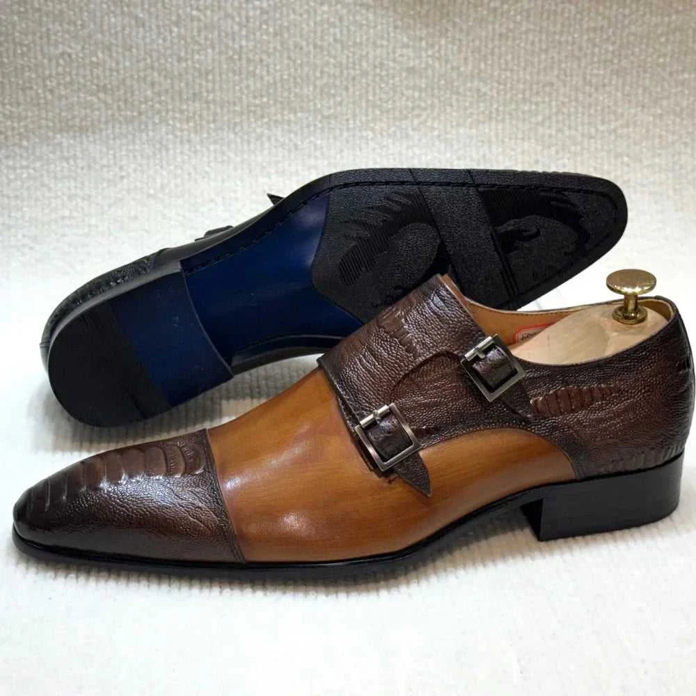 Men's Handmade Brown Monk Shoes Double Buckle Genuine Cow Leather Luxury Wedding Business Formal Basic Men's Footwear The jack market .AU The jack market .AU Step Up Your Style: Trendy Shoes for Every Occasion! $ 132 14:193#black;200000124:200000364