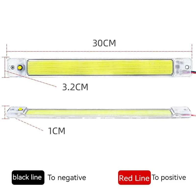 BrightDrive LED Cabin Light - High-Intensity 12V/24V Dome Lamp with Switch for Van, Truck, RV, & Camper