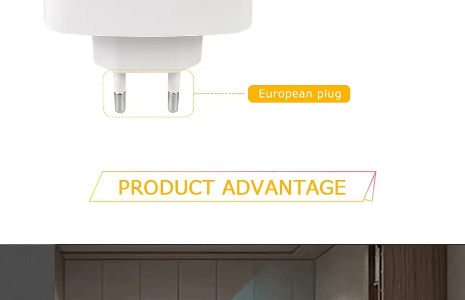 LED Night Light With Motion Sensor Light EU US Plug Socket Lamps Children Night Lights Wireless Wall Bedside Bedroom Night Lamp - Jack market 1988Jack Market 1988