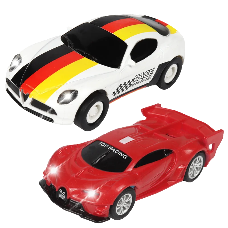 1:64 Slot Car Electric Race Track Set – 2-Pack Circuit Railway Toy