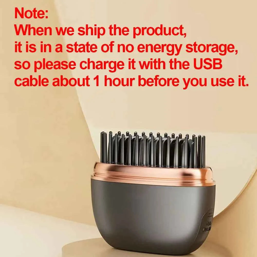New Wireless Straightening Comb Portable USB Charging Hair Straightener Brush Heating Plates Comb for Smooth Styling Hair Styler