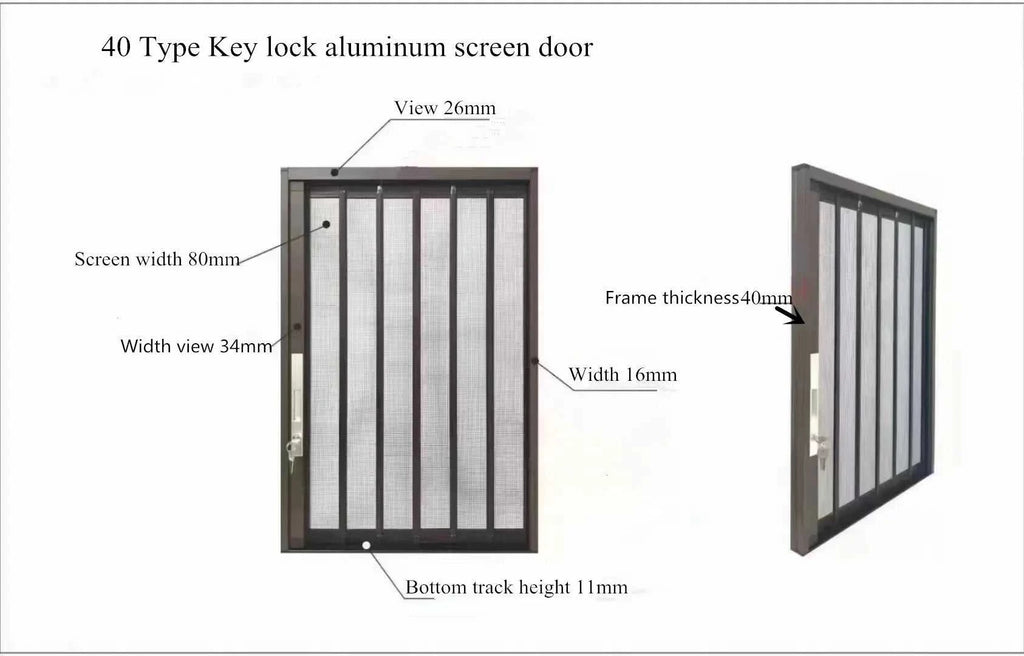 Cats mesh screen door anti scratch aluminum frame Pleated metal Mesh Retractable Folding fly Screen security door The jack market .AU The jack market .AU Home $ 1519 <none>