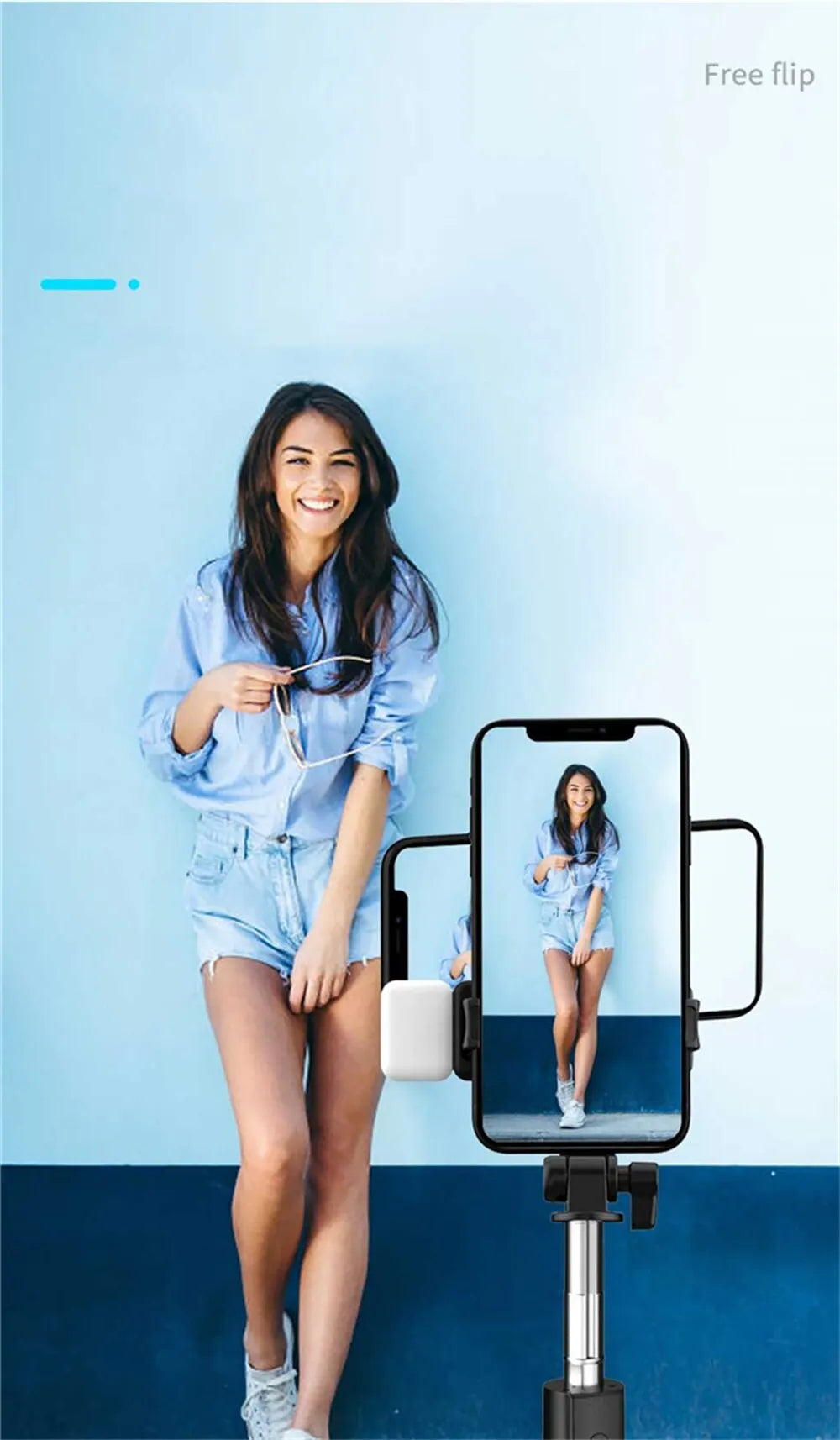 Portable Bluetooth Selfie Stick Tripod Holder with Remote Shutter Fill Light Extendable Wireless Remote Retractable Phone Stand - Jack market 1988Jack Market 1988